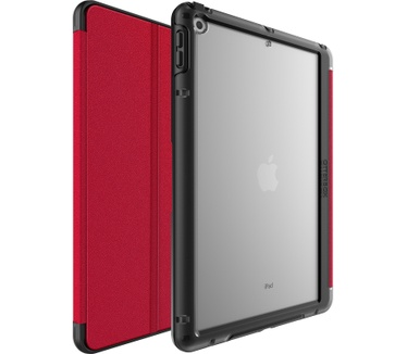 Otterbox OtterBox Symmetry Folio-hoes voor iPad 7th/8th/9th gen, schokbestendig, valbestendig, dunne beschermende folio-hoes, getest volgens militaire standaard, Rood, Geen retailverpakking