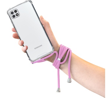 Mobiparts Lanyard Case Samsung Galaxy A22 5G (2021) Violet Cord