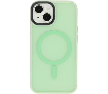 Mobiparts Hardcover Apple iPhone 14/13 Satin Light Green Ltd Edition (Magsafe Compatible)