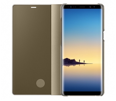 Samsung Galaxy Note 8 Clear View Standing Cover  Goud