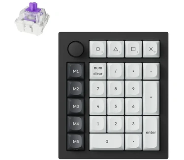 Keychron Q0 HE QMK Wireless Custom Number Pad Gateron Double-Rail magnetic Nebula Switch