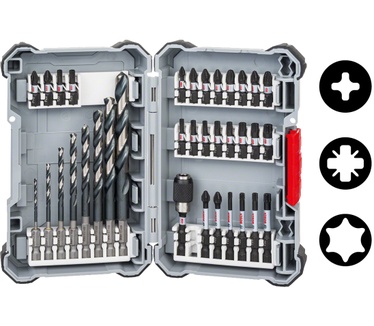 Bosch Pick and Clic Impact Control HSS spiraalboor- en schroefbitset, 35-delig