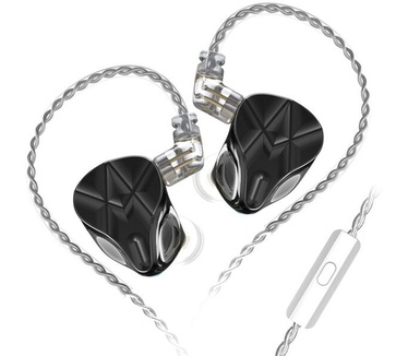 KZ Acoustics KZ ASF - 5BA IEM, met microfoon (Zwart)