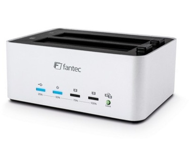 Fantec AluDOCK2X USB3.0 Clone Docking Station Wit