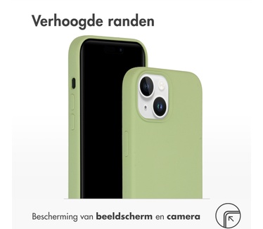 Accezz Liquid Silicone Backcover met MagSafe iPhone 15 - Groen