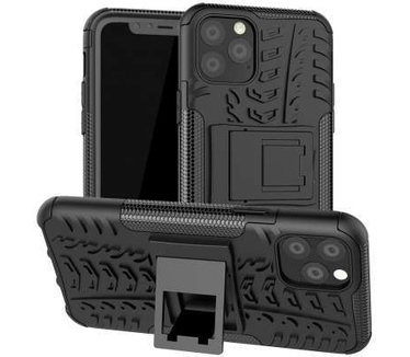 qMust Apple iPhone 11 Pro Max Rugged Hybrid Hoesje Zwart