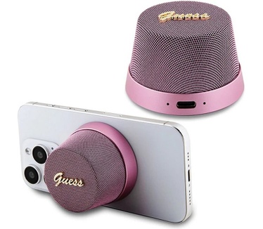 Guess Bluetooth Speaker Script Logo (MagSafe Compatible) - Roze