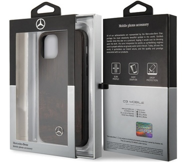 Mercedes-Benz Wood HardCase iPhone 11 Pro Max (6.5'') Donkerbruin  Bruin