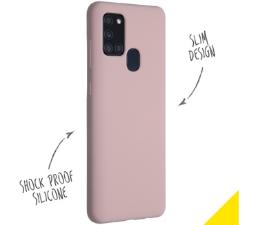 Accezz Liquid Siliconen (Galaxy A21s) Roze