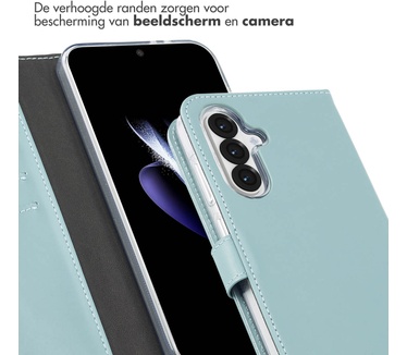 Selencia Echt Lederen Bookcase Samsung Galaxy A56 - Air Blue