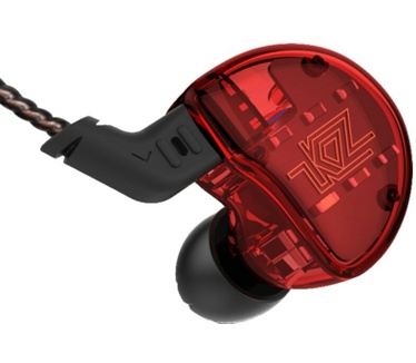 KZ Acoustics KZ ZS10 Zonder Micorfoon (Rood, Zwart)