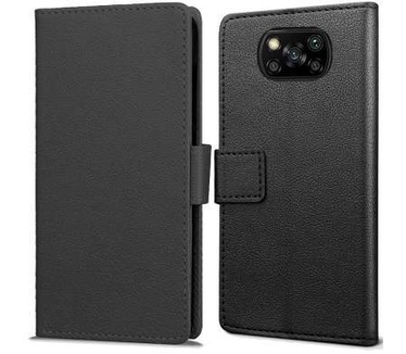 qMust Xiaomi Poco X3 Wallet Hoesje Zwart