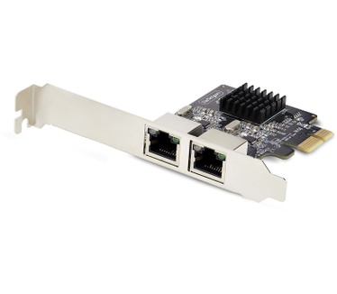 Startech.com 2-Port Gigabit PCIe Ethernet Adapter Kaart, 1Gbps PCIe Netwerkkaart, 10/100/1000Mbps PCI Express NIC, Dual Realtek RTL8111H, Windows en Linux, TAA