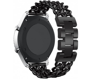 qMust Samsung Gear S3 Armband Double Chain Style - Zwart