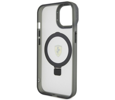 Ferrari Ring Stand Back Case - Apple iPhone 15 (6.1") - Clear Transparant