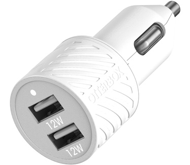 Otterbox Car Charger 24W – 2 X USB A 12W, Cloud Dream White