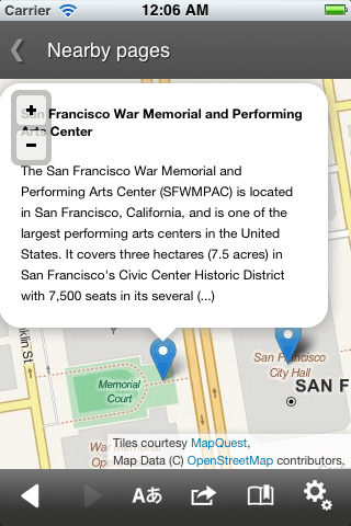Wikipedia OpenStreetMap