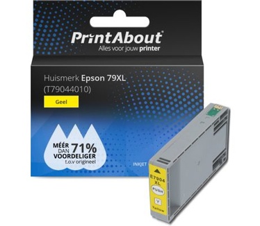 PrintAbout Huismerk Epson 79XL (T79044010) Inktcartridge Geel Hoge capaciteit