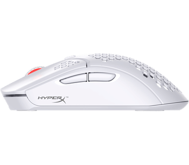 HP HyperX Pulsefire Haste Draadloze gamingmuis - ultralicht, 62 g, 100 uur accuduur, 2,4 GHz draadloos, Honeycomb Shell, Hex Design, tot 16000 dpi, 6 programmeerbare toetsen - wit/roze