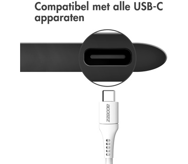 Accezz USB-C naar USB-C kabel - 2 meter - Wit