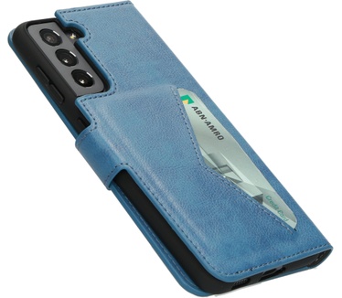 Mobiparts Classic Wallet Case Samsung Galaxy S21 Steel Blue