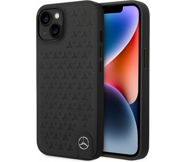 Mercedes-Benz Stars Leather Case - iPhone 14 Plus (6.7") - Zwart Zwart