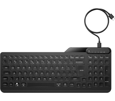 HP 405 Multi-Device Backlit Wired Keyboard