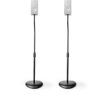 Nedis Speakerbeugel | Universeel | Standaard | 4.5 kg | Hoogte Verstelbaar | ABS / Staal | Zwart