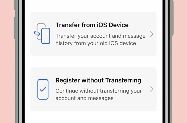 Signal iOS data overdracht