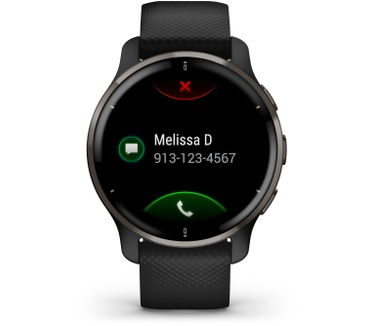 Garmin Venu 2 Plus, 43mm, met spraak en premium-functies Zwart (Zwart)