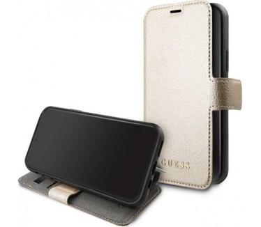 Guess Iridescent Book Case - Apple iPhone 11 (6.1") - Goud  Goud