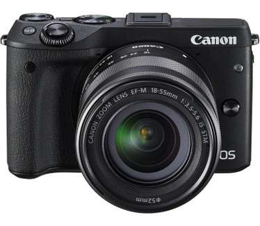 Canon EOS M3 + 18-55mm f/3.5-5.6 + Viewfinder Zwart