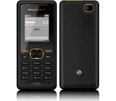 Sony Ericsson K330 gold on Black  Zwart