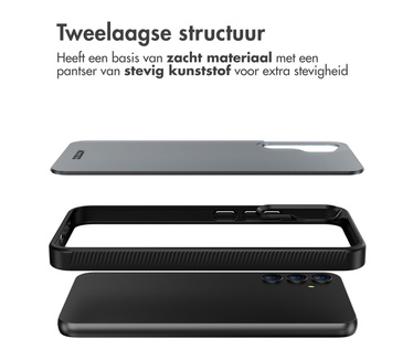 Accezz Rugged Frosted Backcover Samsung Galaxy A34 (5G) - Zwart