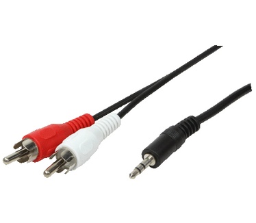 LogiLink 1x3.5mm - 2xRCA, 5m