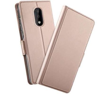 qMust OnePlus 7 TPU Wallet Case - Rose Goud