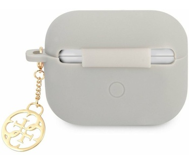 Guess Charms Silicone Case voor Apple Airpods Pro - Grijs Grijs