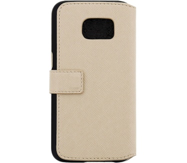 Guess Saffiano PU Leder Book Case voor Samsung Galaxy S7 - Beige Beige