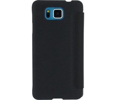 Rock Leather Case Samsung Galaxy Alpha (UNI Serie Black)