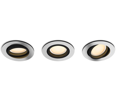Philips Hue 3-pack Milliskin, inbouwspot, Aluminium