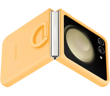 Samsung Galaxy Z Flip5 Silicone Case with Ring Oranje
