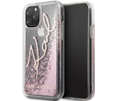 Karl Lagerfeld Liquid Glitter Case Apple iPhone 11 Pro - Roségoud.  Rosé Goud