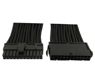 Gelid Solutions 24-Pin Extension Cable - Sleeved Black 30CM Zwart