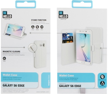 BeHello Samsung Galaxy S6 Edge Wallet Case White