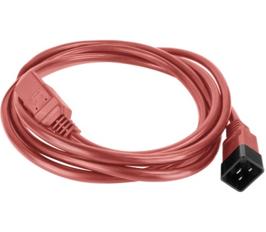 ACT Netsnoer C20 - C21 IEC60320 rood 2 m