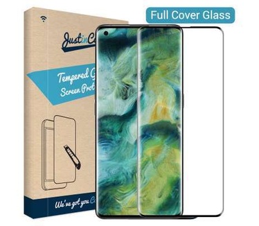 Just in Case Full Cover Tempered Glass Oppo Find X2 Zwart