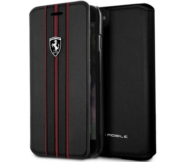 Ferrari Offtrack PU Leren Case iPhone 6/6s/7/8 Plus (5.5") Zwart  Zwart
