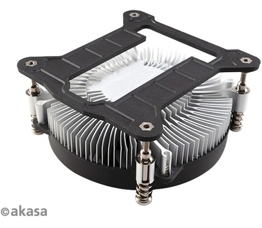 Akasa AK-CC6308EP01 Low Profile CPU-Koeler - 92mm. Soort: Montageplaat, Ventilator diameter: 9,6 cm, Rotatiesnelheid ( min): 800 RPM, Rotatiesnelheid ( max): 2800 RPM, Geluidsniveau (hoge snelheid: 37,6 dB, Maximum luchtstroom: 36,28 cfm