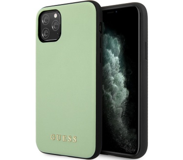 Guess PU Leather Hard Case Apple iPhone 11 Pro Max (6.5") - Groen  Groen