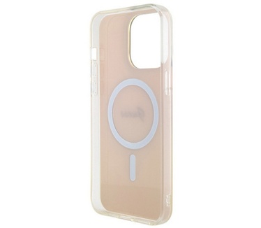 Guess Iridescent MagSafe Back Case - iPhone 15 Pro (6.1") - Roze Roze
